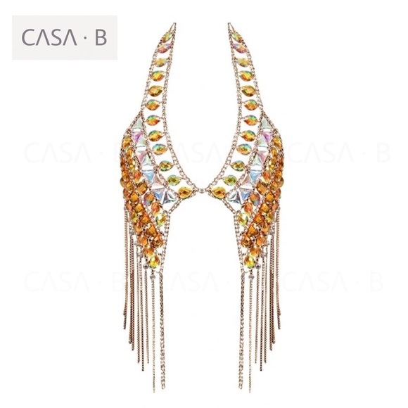 NEW to CASA B💫| “Whimsical Wanderer” Gemstones Chain Festival Fringe Top - Picture 6 of 7